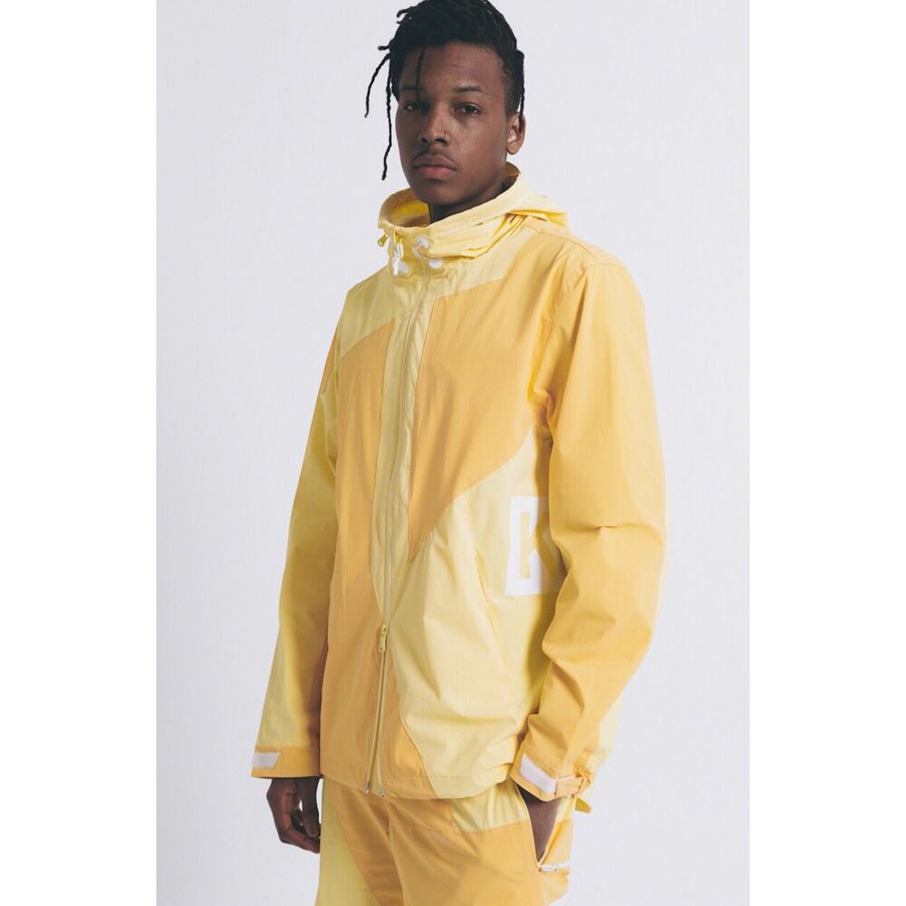 KITH Madison Jacket Mens Small Pale Yellow Hooded Zip Up